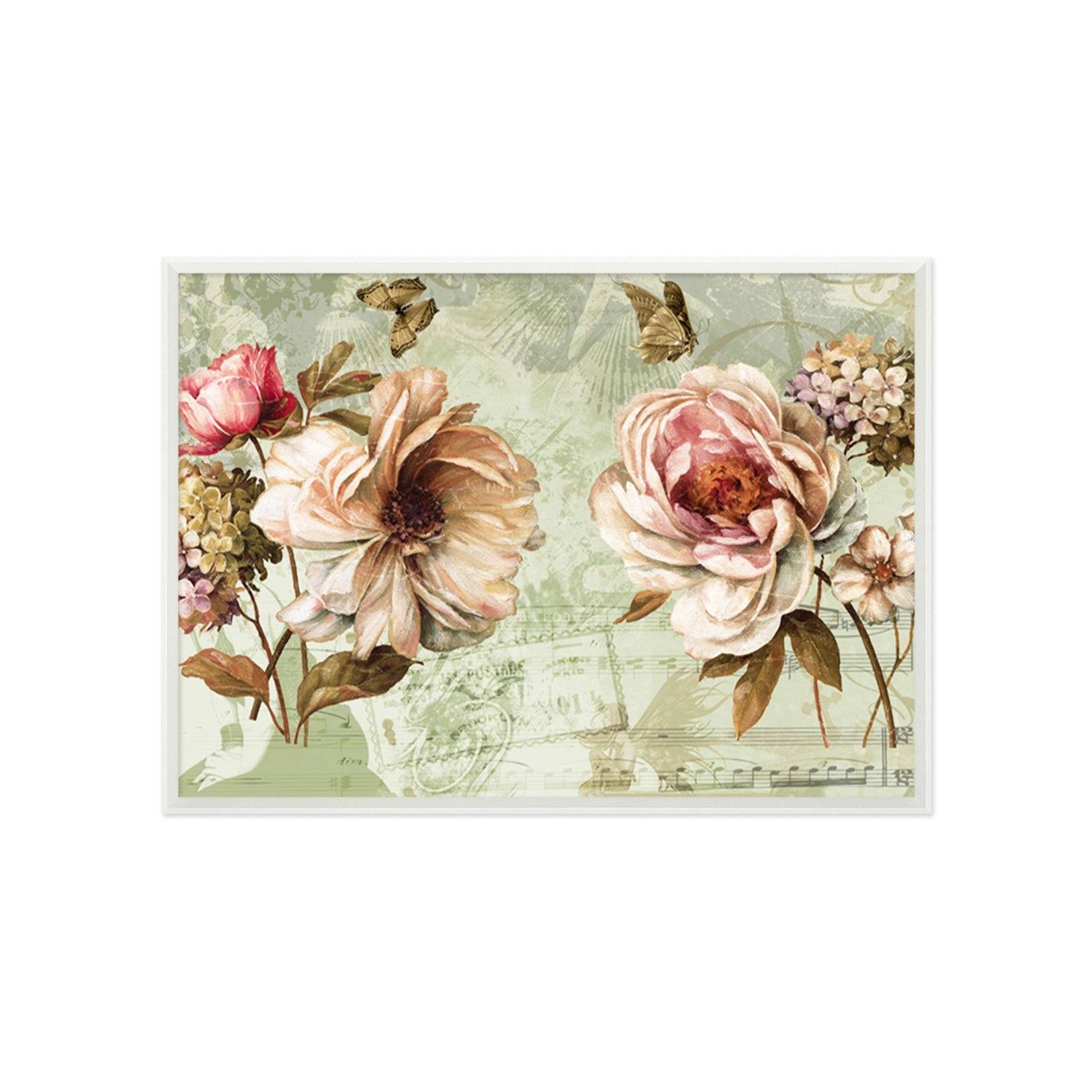 3D Flower Open 040 Fake Framed Print Painting Wallpaper AJ Creativity Home