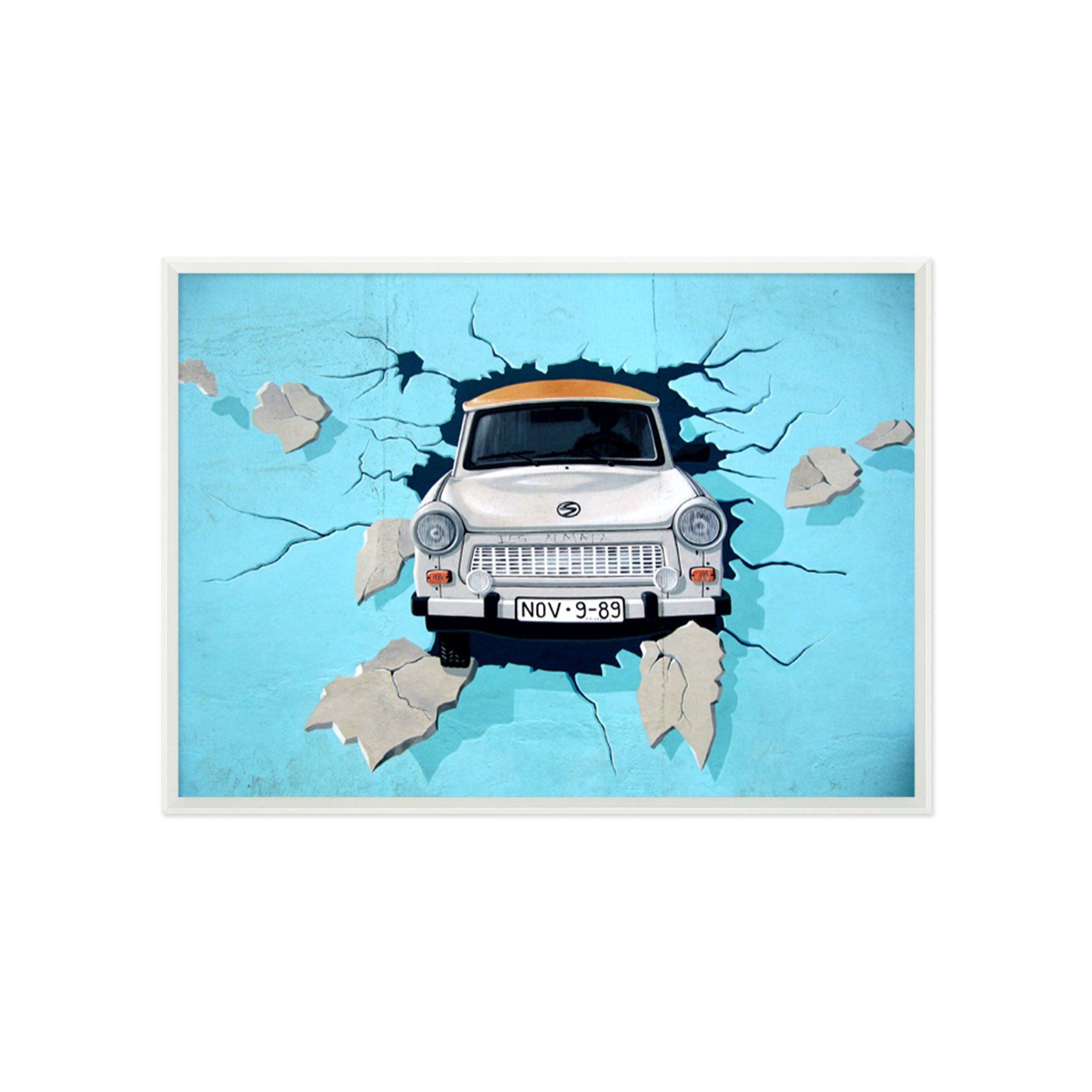 3D Broken Wall 015 Fake Framed Print Painting Wallpaper AJ Creativity Home