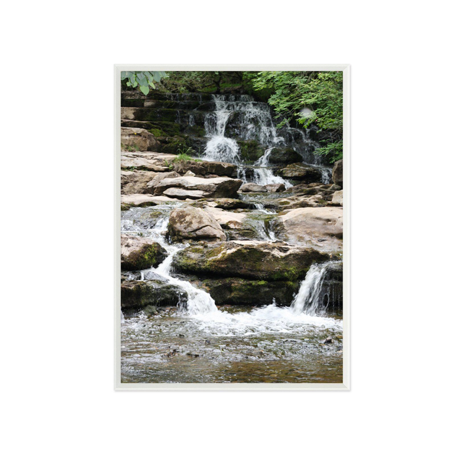 3D Small Stream 099 Fake Framed Print Painting Wallpaper AJ Creativity Home