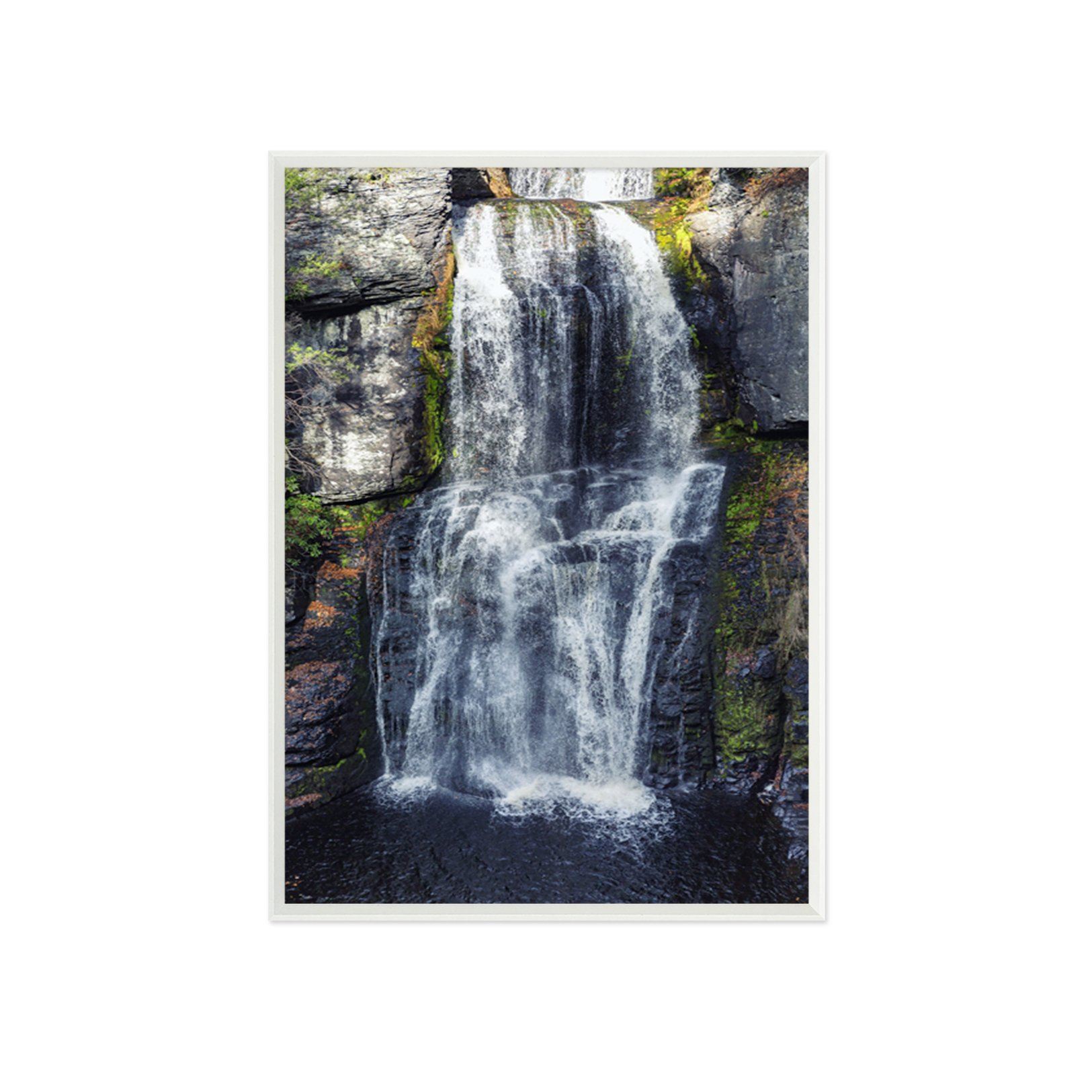 3D Cliff River 100 Fake Framed Print Painting Wallpaper AJ Creativity Home