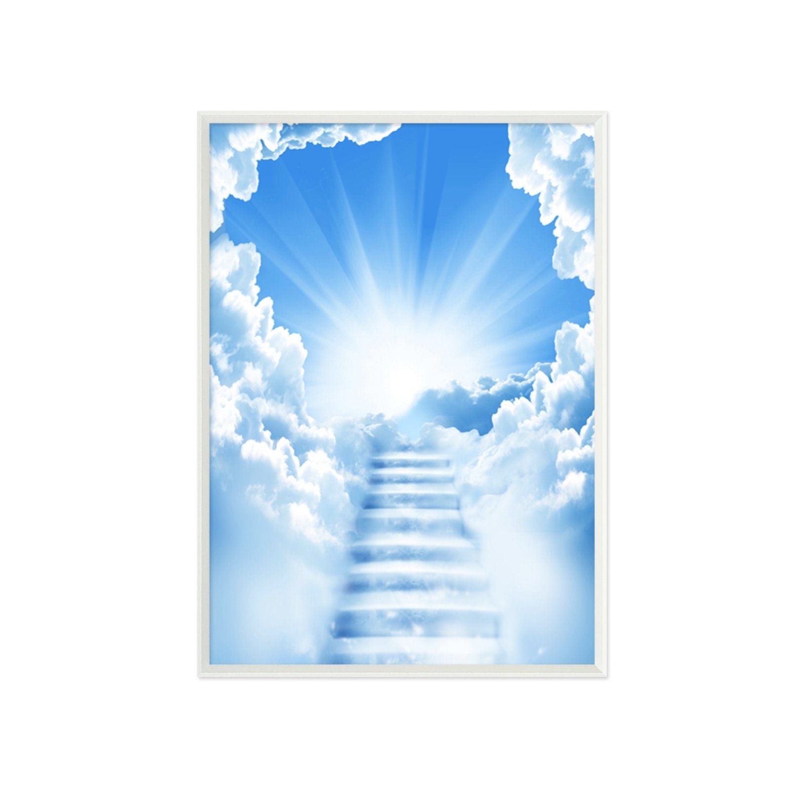3D Cloud Stairs 013 Fake Framed Print Painting Wallpaper AJ Creativity Home