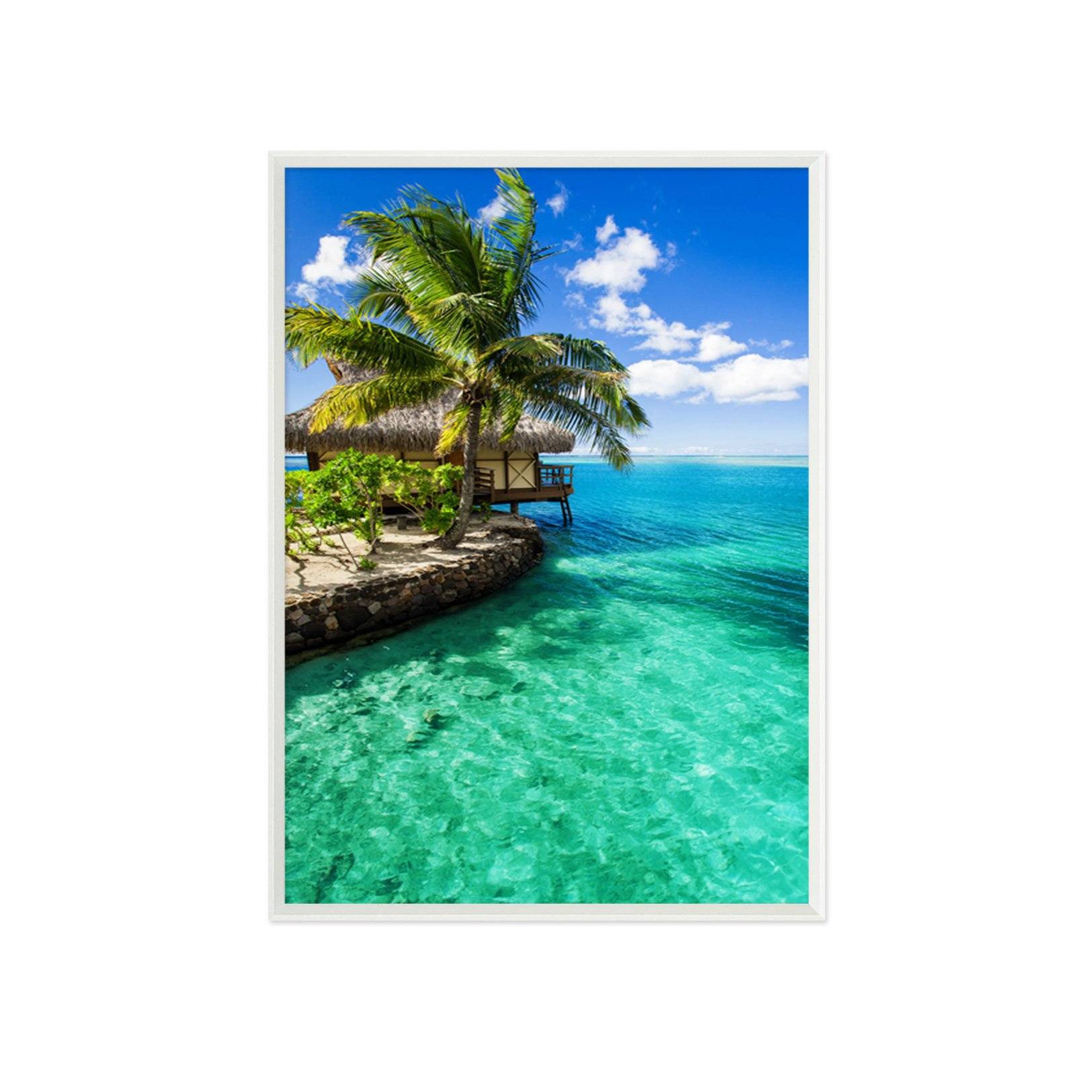 3D Seaside Room 029 Fake Framed Print Painting Wallpaper AJ Creativity Home