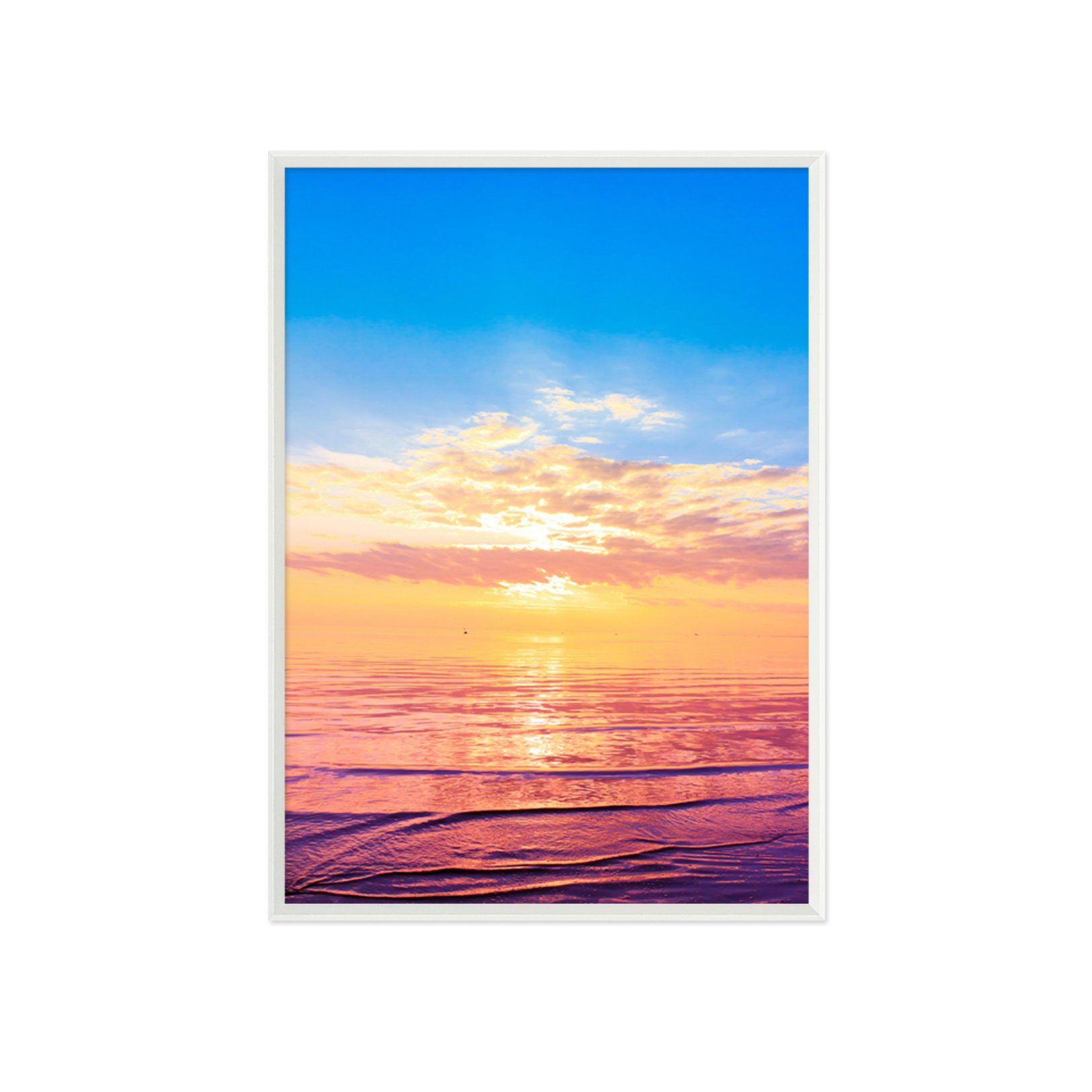 3D Dusk Sea 042 Fake Framed Print Painting Wallpaper AJ Creativity Home