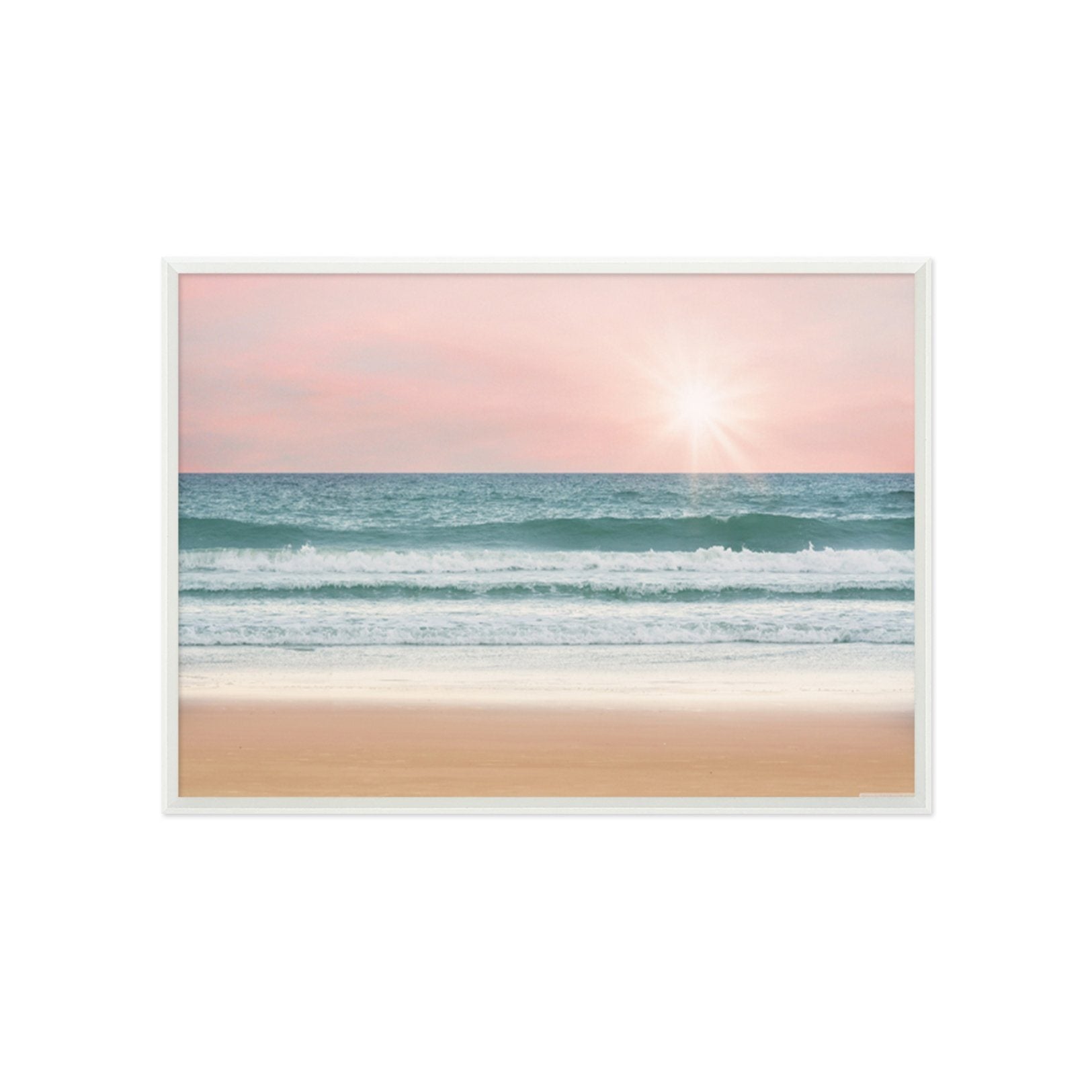 3D Sunshine Waves 031 Fake Framed Print Painting Wallpaper AJ Creativity Home