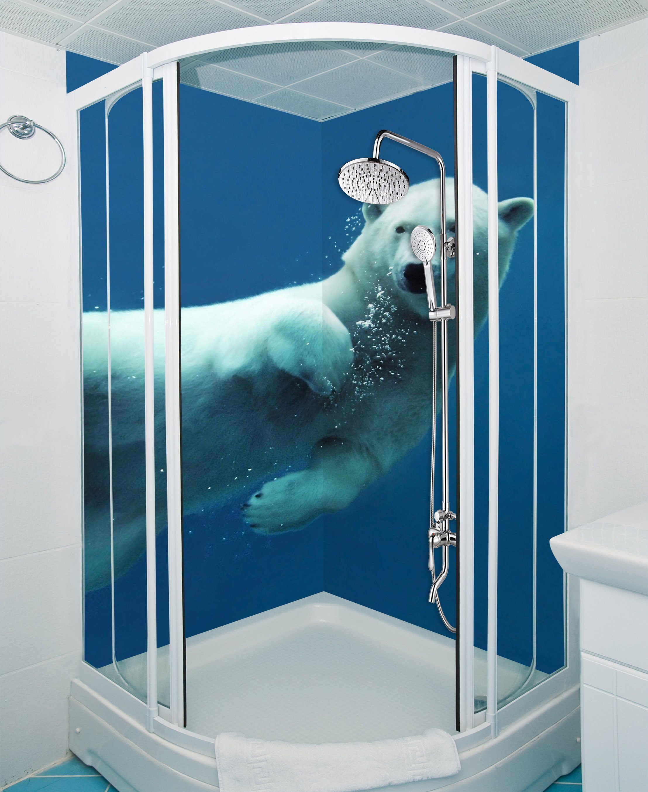 3D Funny Swimming Animal 90 Bathroom Wallpaper Wallpaper AJ Wallpaper 