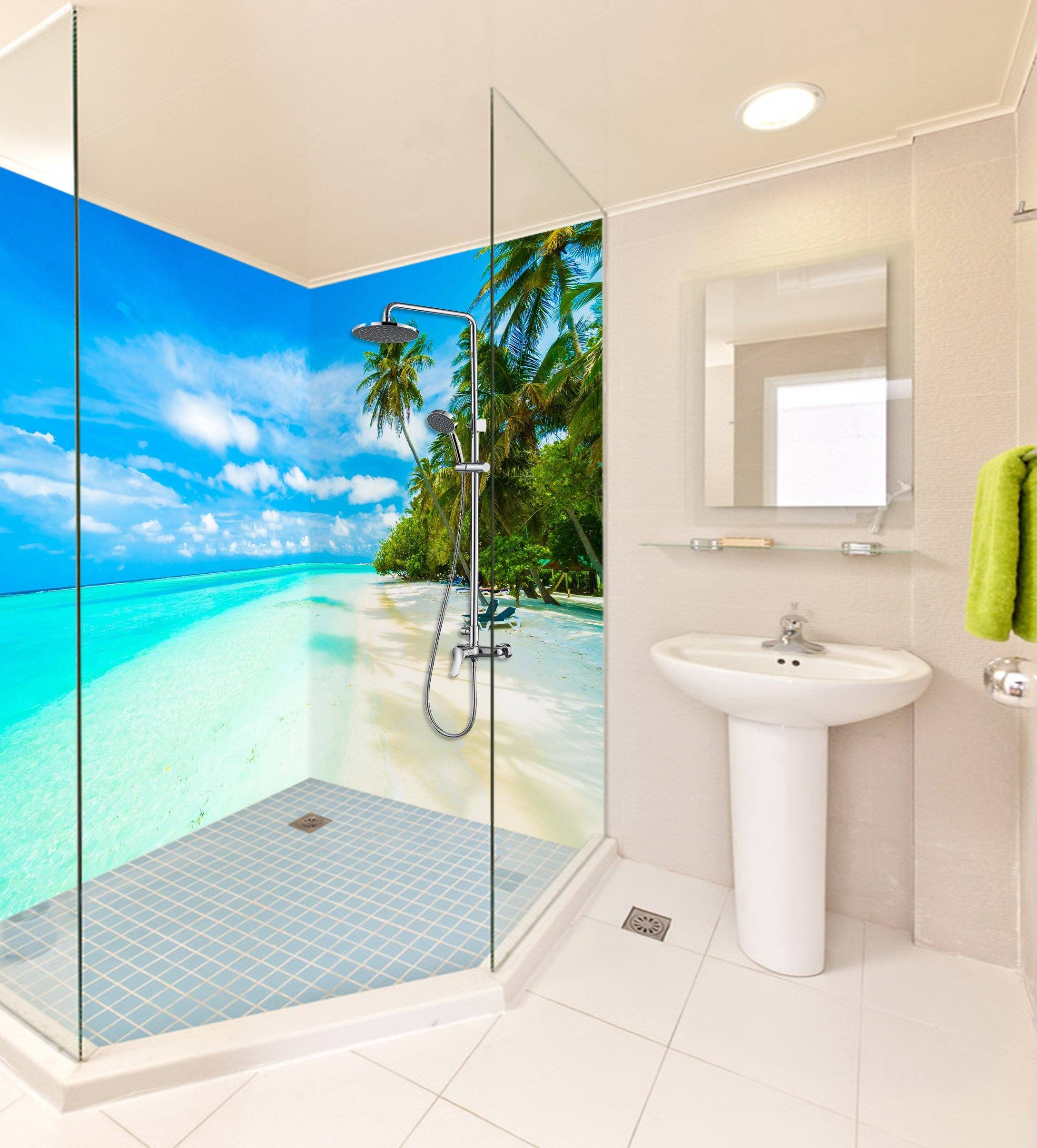 3D Beautiful Sea Scenery 51 Bathroom Wallpaper Wallpaper AJ Wallpaper 