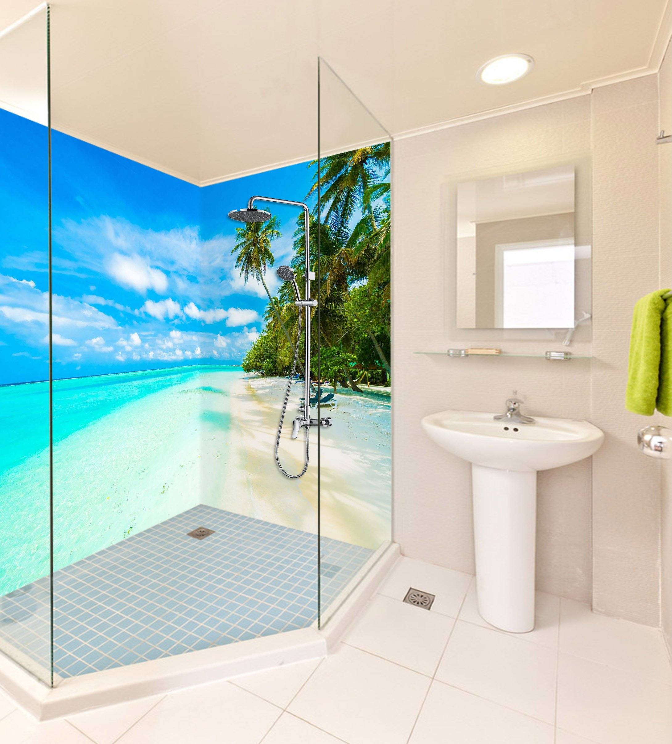 3D Beautiful Sea Scenery 51 Bathroom Wallpaper Wallpaper AJ Wallpaper