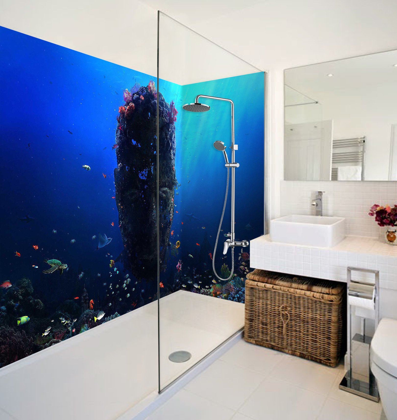 3D Ocean Magic Skull 34 Bathroom Wallpaper Wallpaper AJ Wallpaper