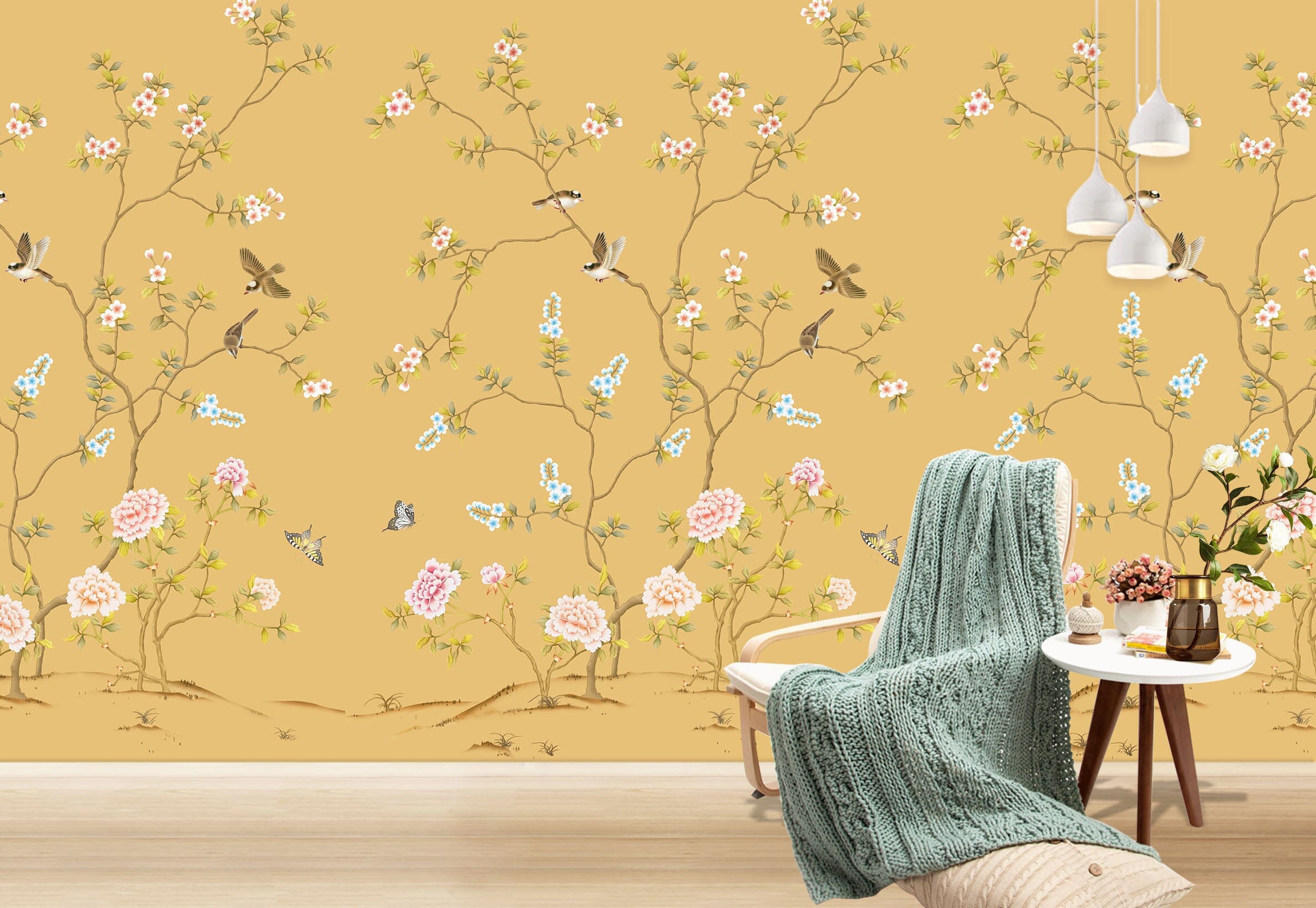 3D White Flowers 1452 Wall Murals Wallpaper AJ Wallpaper 2