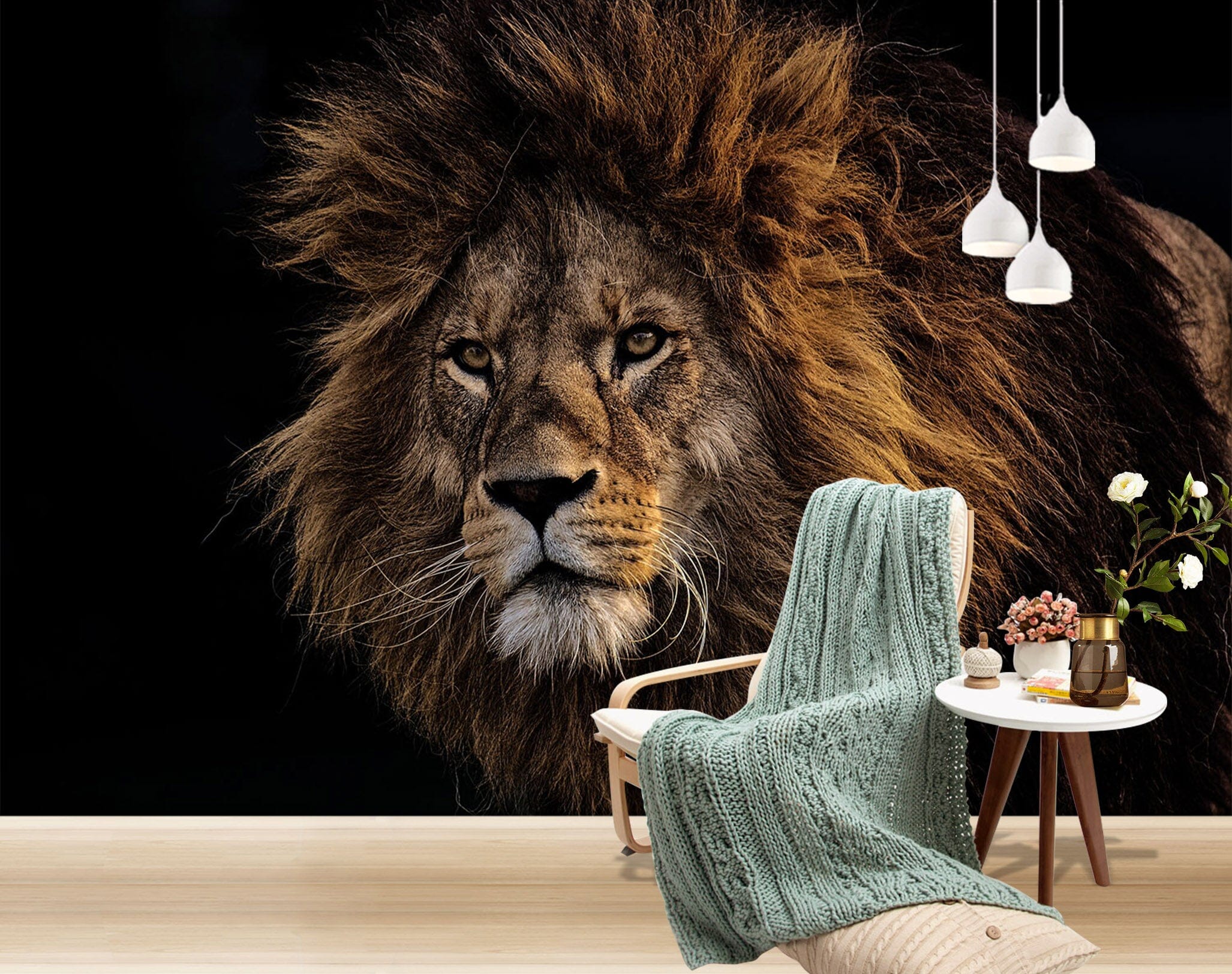 3D Lion Leader 165 Wall Murals Wallpaper AJ Wallpaper 2