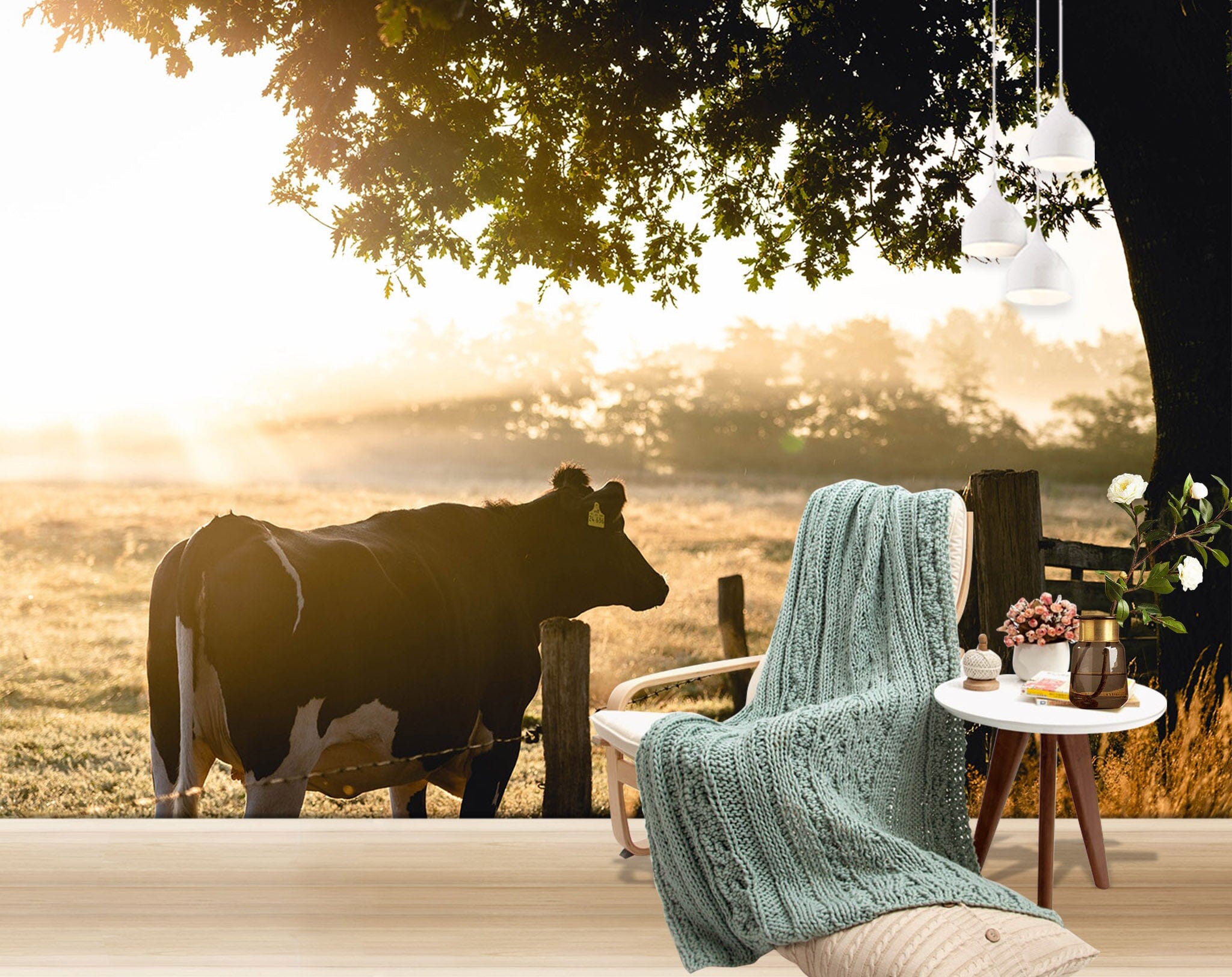 3D Cow Tree 236 Wall Murals Wallpaper AJ Wallpaper 2
