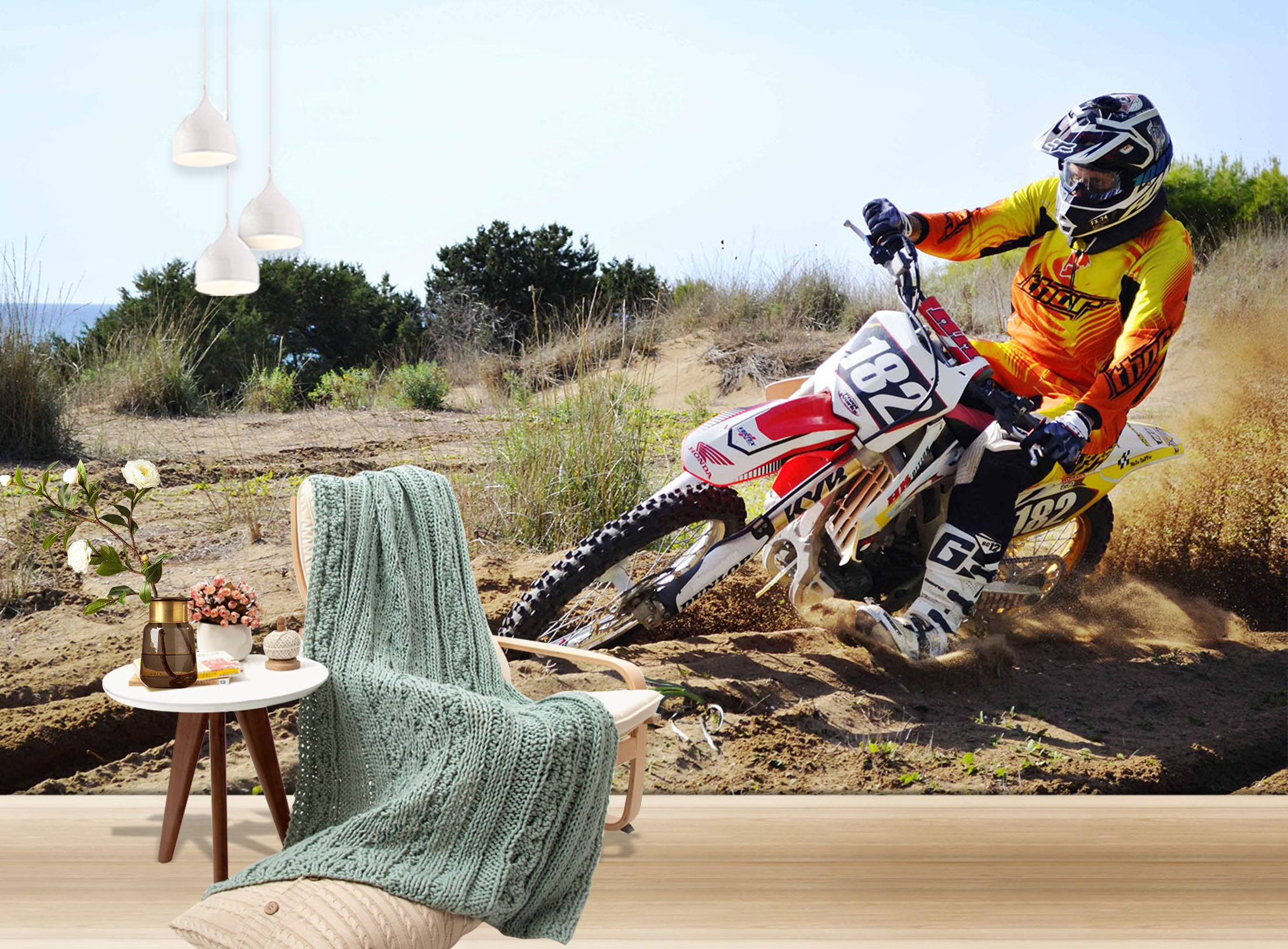 3D Motocross Land 116 Vehicle Wall Murals