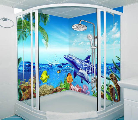 3D Shower Room Mural