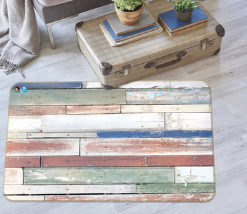 3D Colored Wood 3047 Rug Non Slip Rug Mat