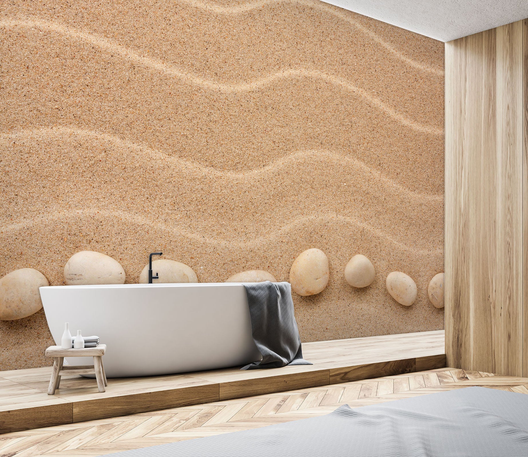 3D Beach Stone 2019 Wall Mural Wall Murals