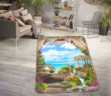 3D Balcony View 3088 Rug Non Slip Rug Mat