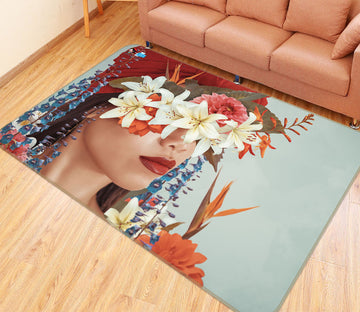 3D Lily Woman 3073 Rug Non Slip Rug Mat