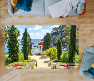 3D Mountain Ocean 3050 Rug Non Slip Rug Mat