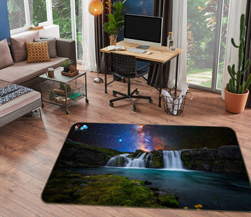 3D Waterfall Lake 3078 Rug Non Slip Rug Mat