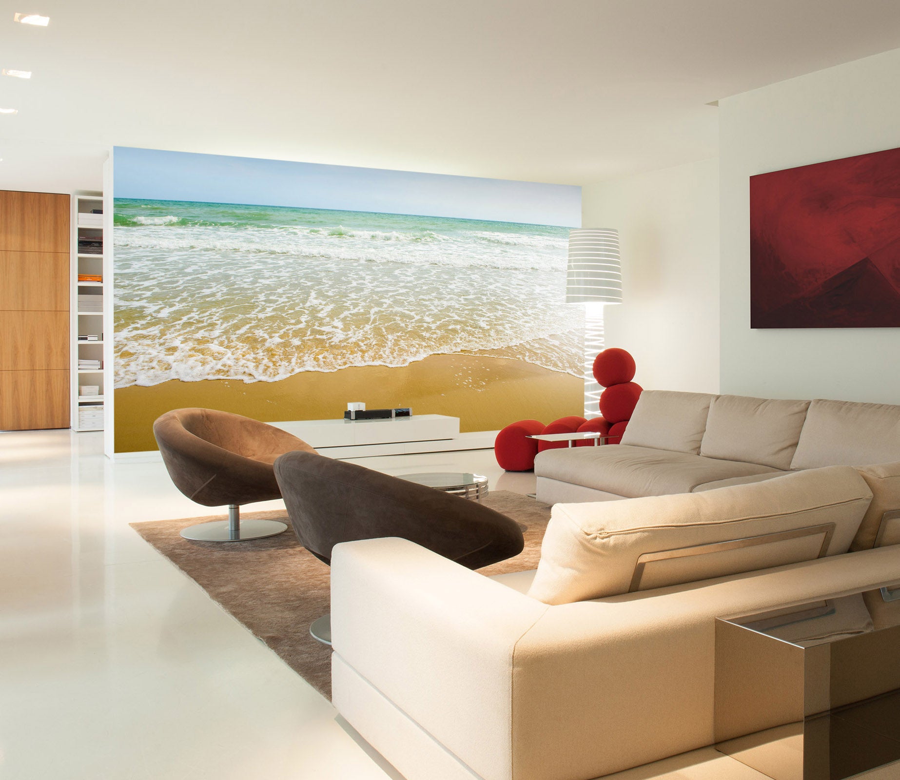 3D Beach Waves 2058 Wall Mural Wall Murals