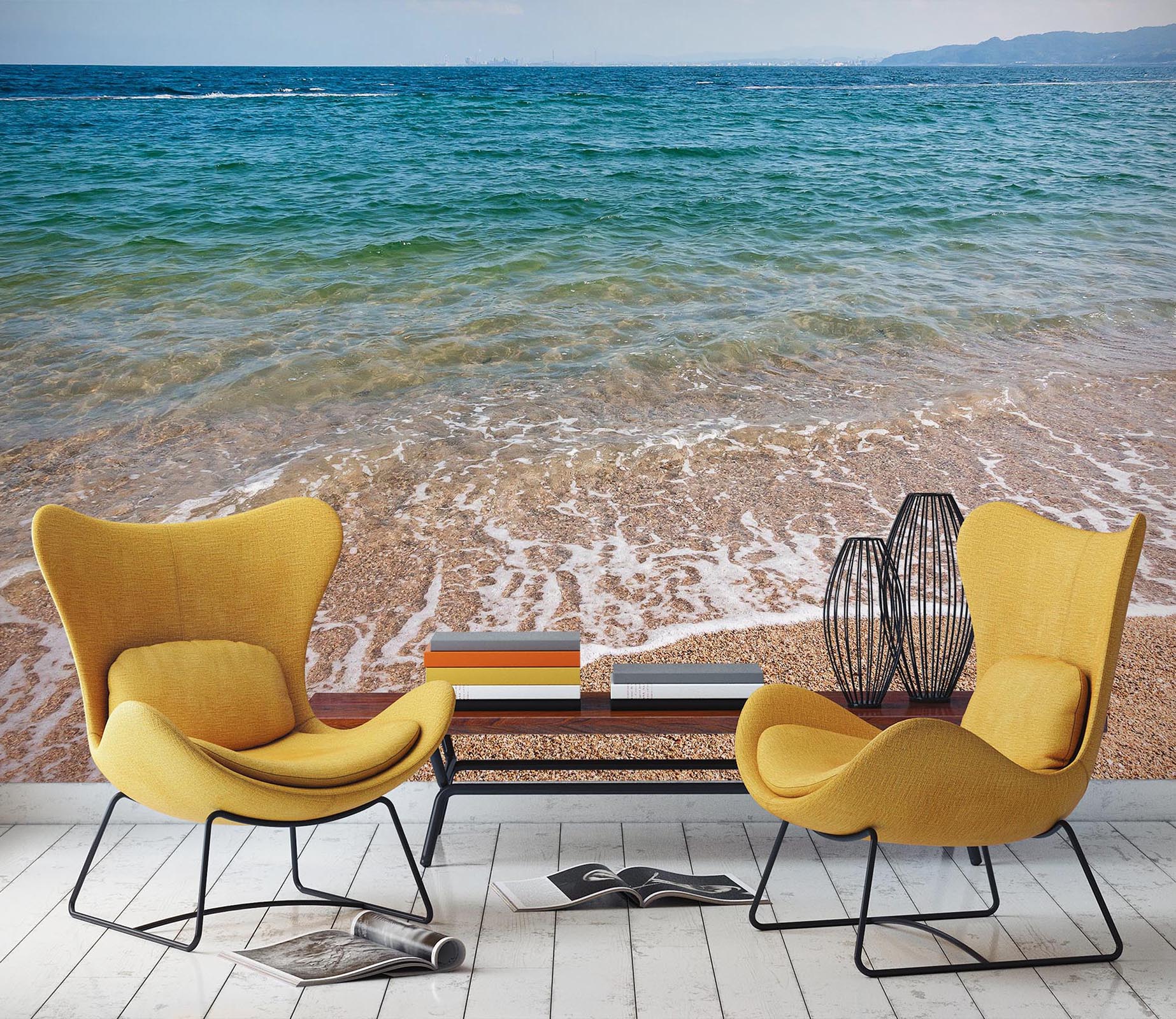 3D Beach Waves 2078 Wall Mural Wall Murals