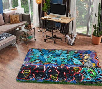 3D Painted Graffiti 3057 Rug Non Slip Rug Mat