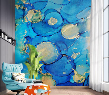 3D Blue Blooming 2102 Wall Mural Wall Murals