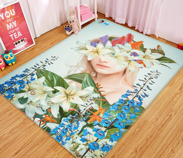 3D Lily Woman 3096 Rug Non Slip Rug Mat