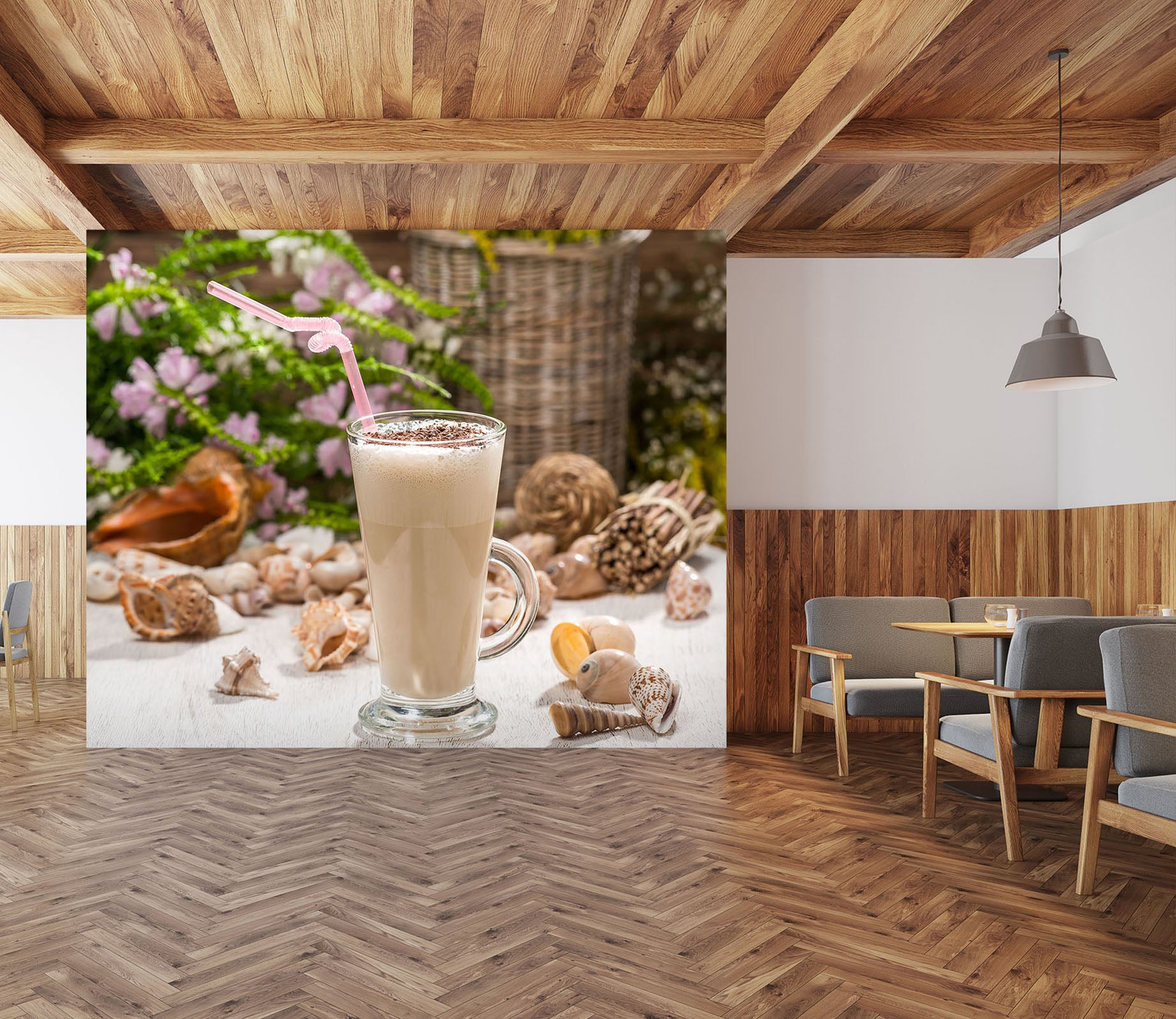 Pearl Tea Design 3D Pearl Tea 2029 Fruit Bubble Tea Milk Tea Shop Wall Murals | AJ Wallpaper