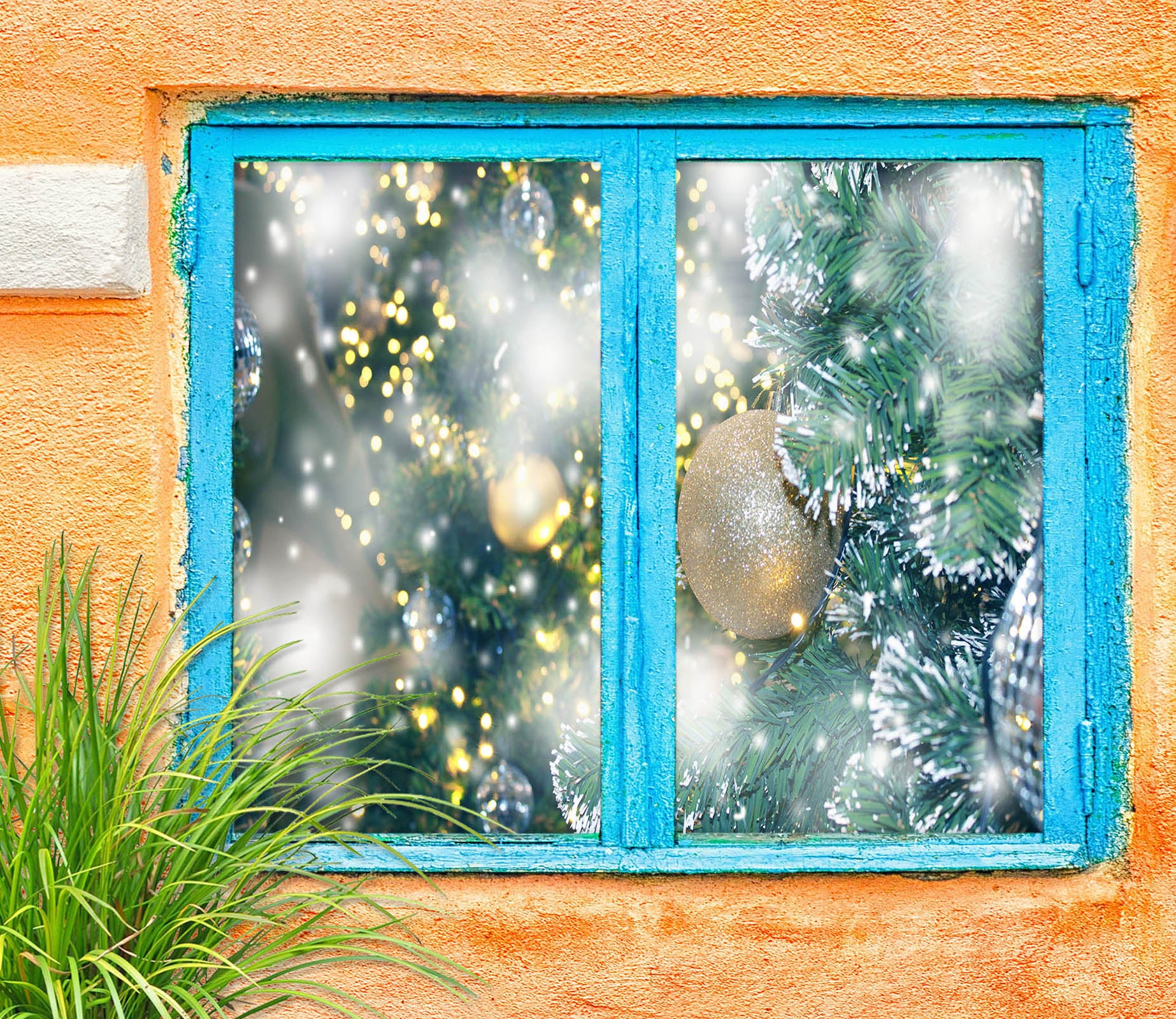 3D Green Leaves 1028 Christmas Window Film Print Sticker Cling Stained Glass Xmas