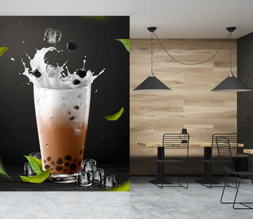 3D Pearl Tea 2117 Fruit Bubble Tea Milk Tea Shop Wall Murals