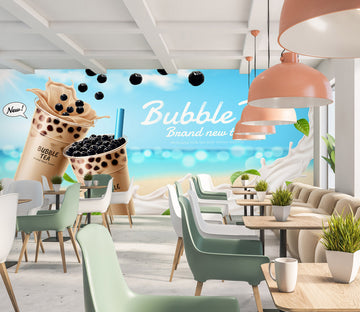3D Pearl Tea 2048 Fruit Bubble Tea Milk Tea Shop Wall Murals