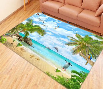 3D Beach Cloud 3066 Rug Non Slip Rug Mat