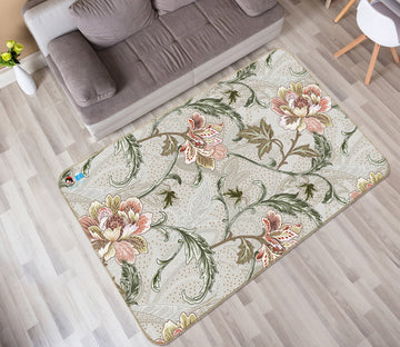 3D Flower Vine 3064 Rug Non Slip Rug Mat