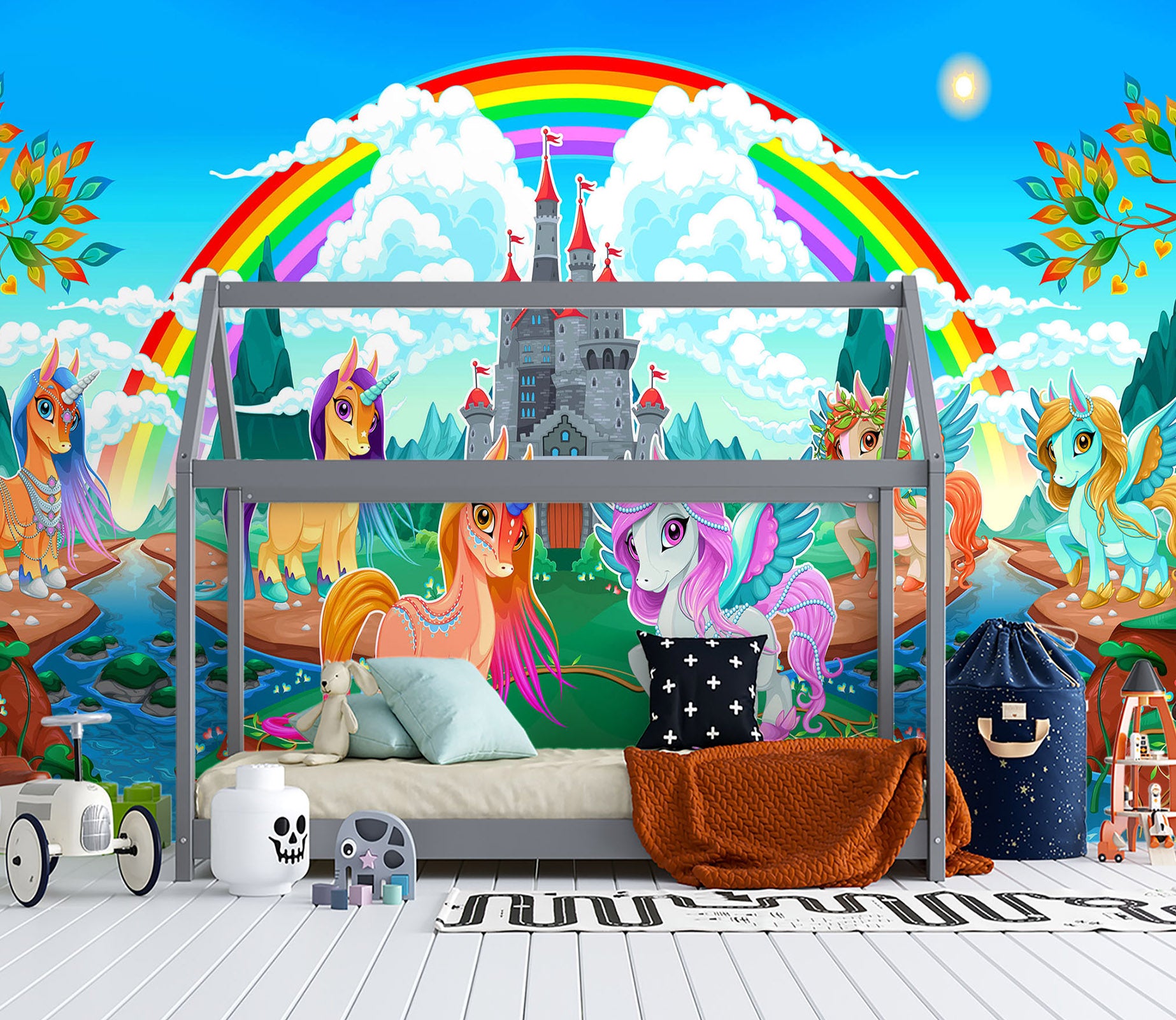 3D Little Baby Unicorn 088 Wall Murals