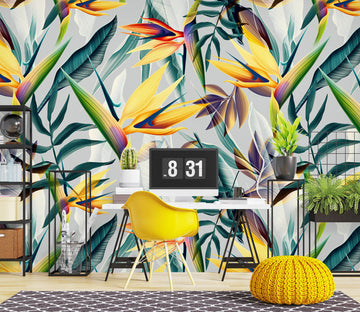 3D Yellow Flower WC551 Wall Murals