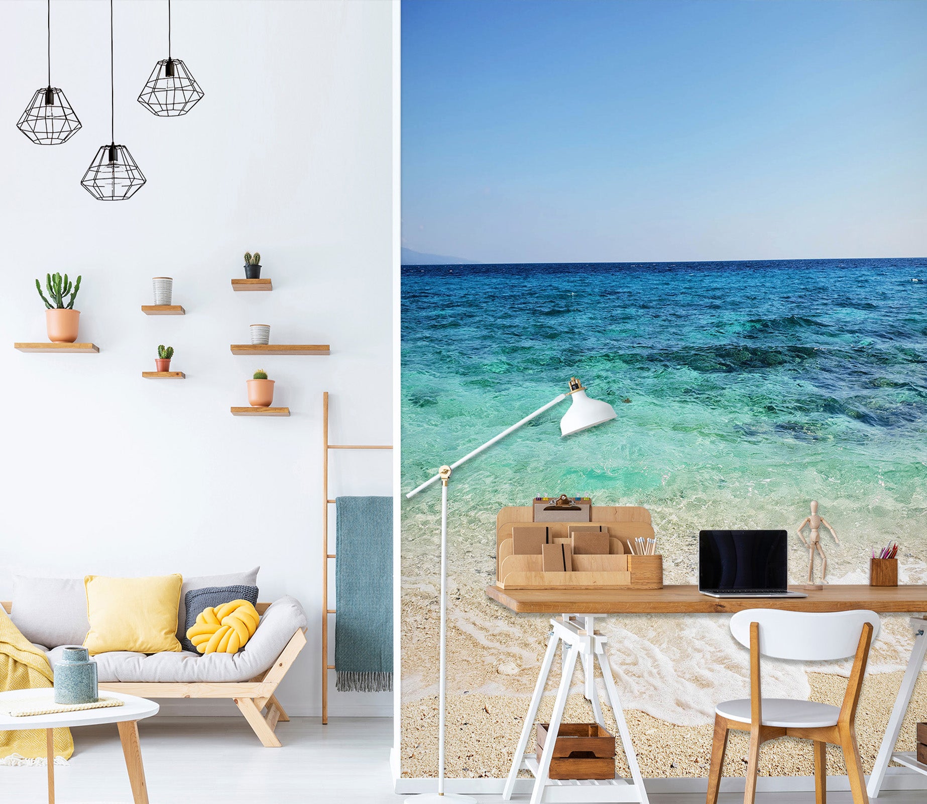 3D Beach Waves 2070 Wall Mural Wall Murals