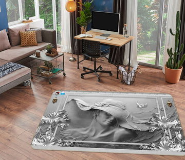 3D Hat Woman 3062 Rug Non Slip Rug Mat