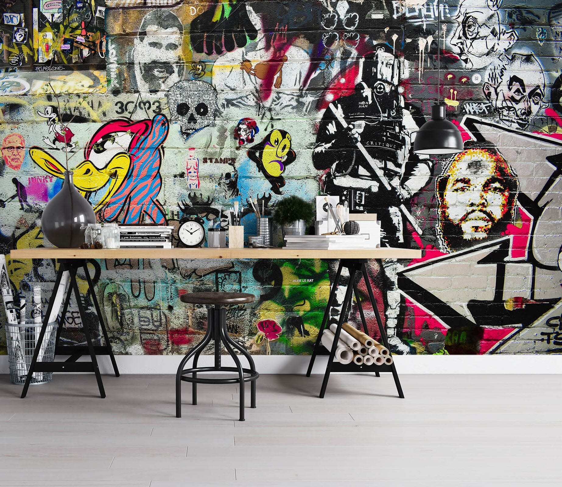 3D Graffiti Color 444 Wallpaper AJ Wallpaper 