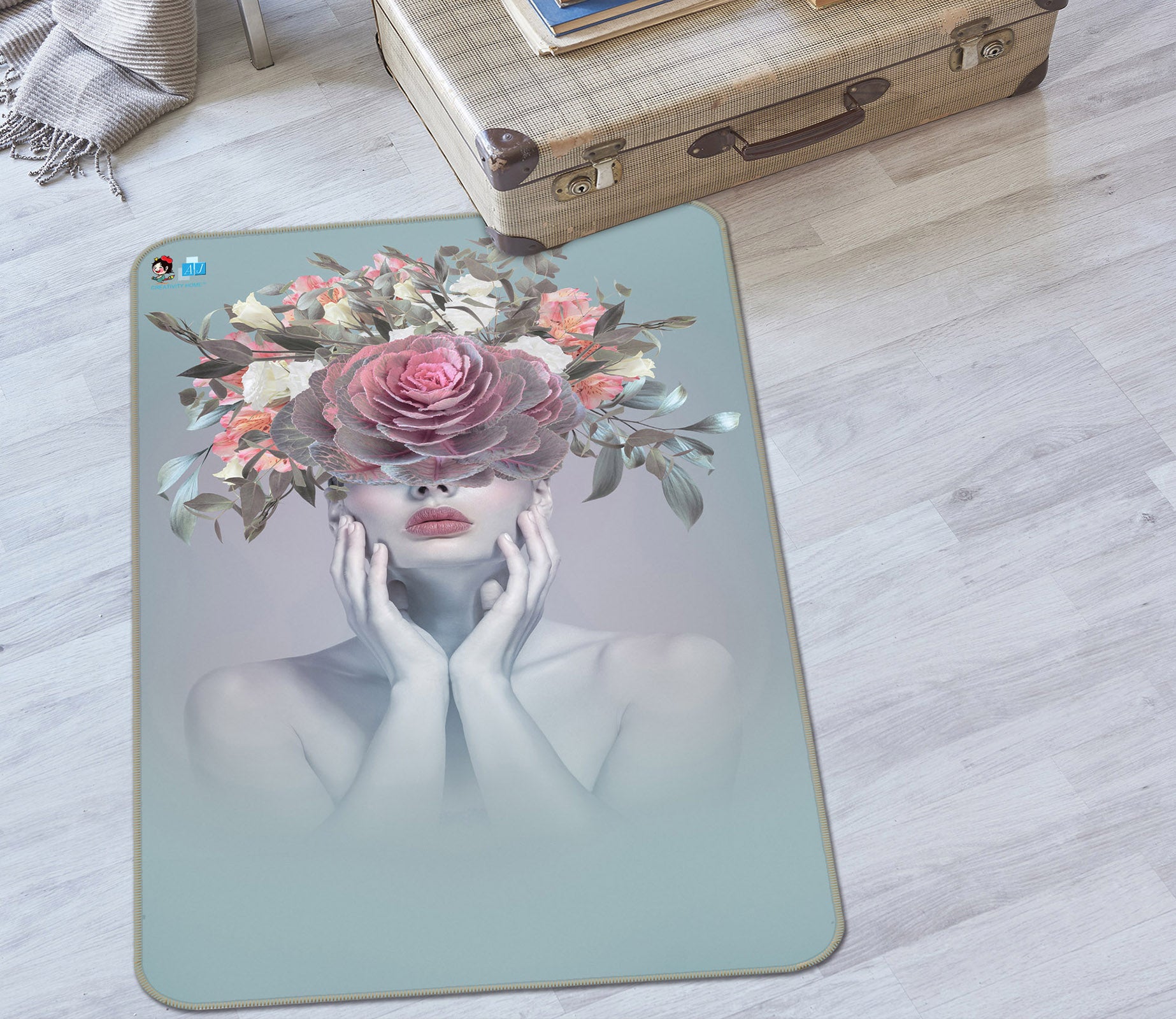 3D Bouquet Mannequin 3098 Rug Non Slip Rug Mat