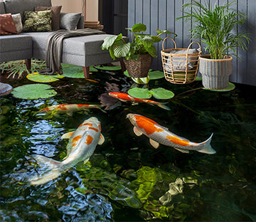 3D Fat Koi 8035 Floor Mural