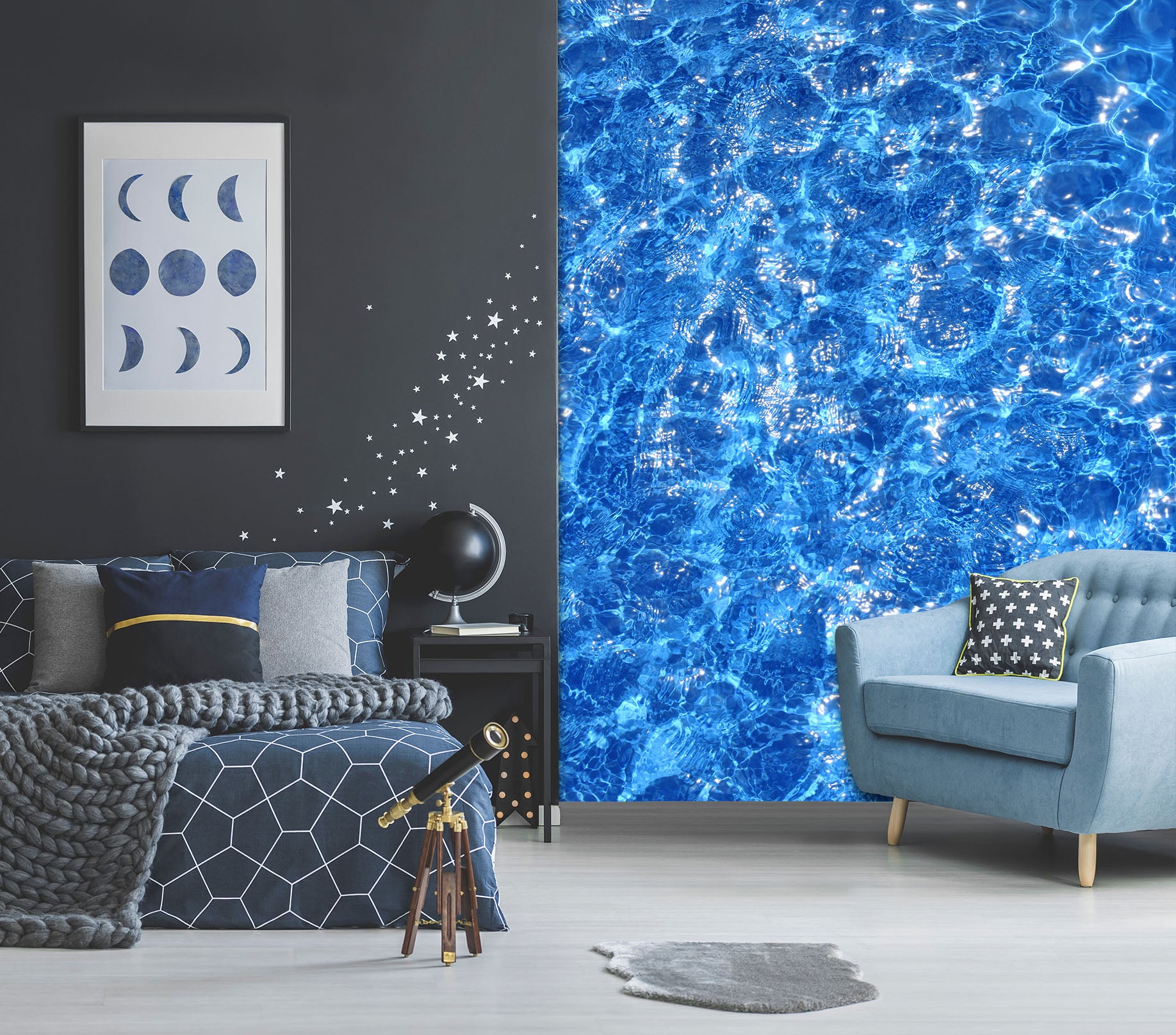 3D Blue Water 2094 Wall Mural Wall Murals
