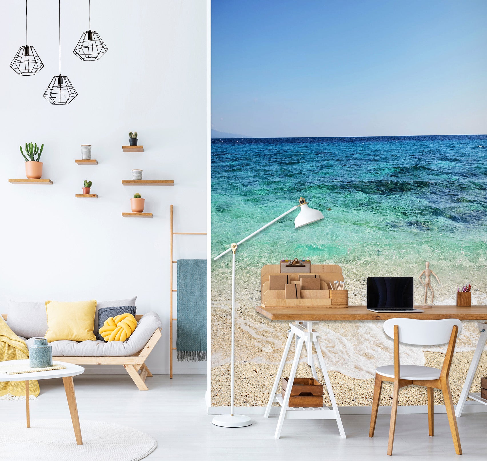 3D Beach Waves 2070 Wall Mural Wall Murals