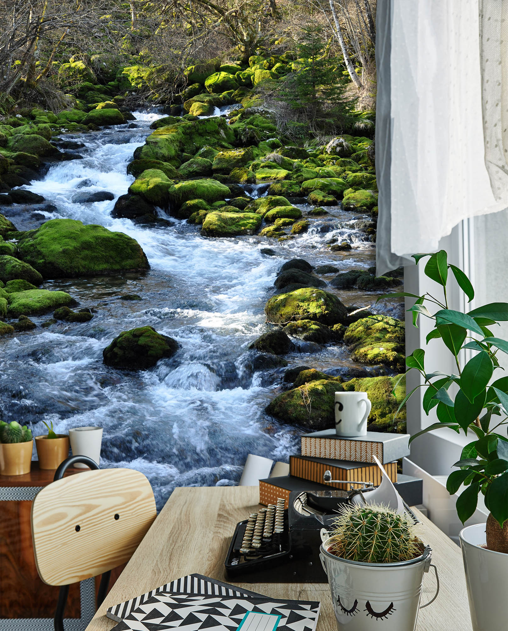 3D Stone River 2095 Wall Mural Wall Murals