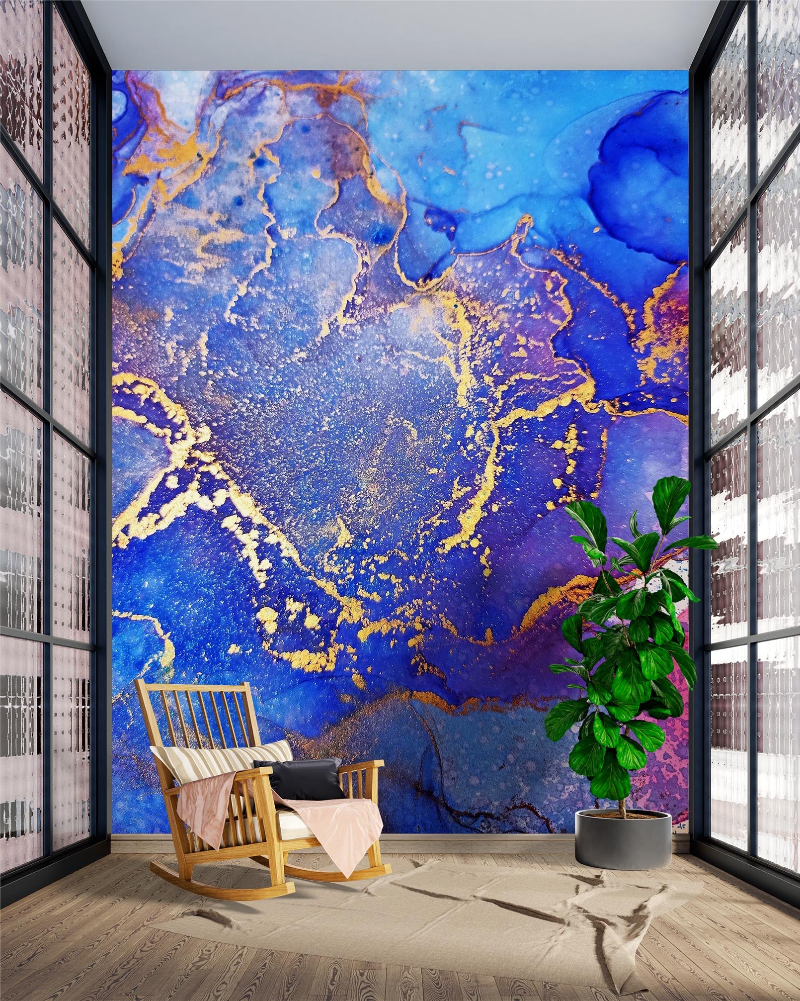 3D Purple Blue Texture 2103 Wall Mural Wall Murals