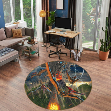 [180cm]3D Pterodactyl ZHU 007 Game Non Slip Rug Mat Photo Carpet Vincent