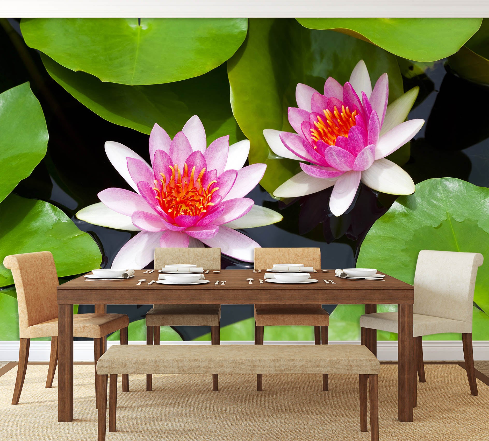 3D Pink Lotus 2005 Wall Mural Wall Murals