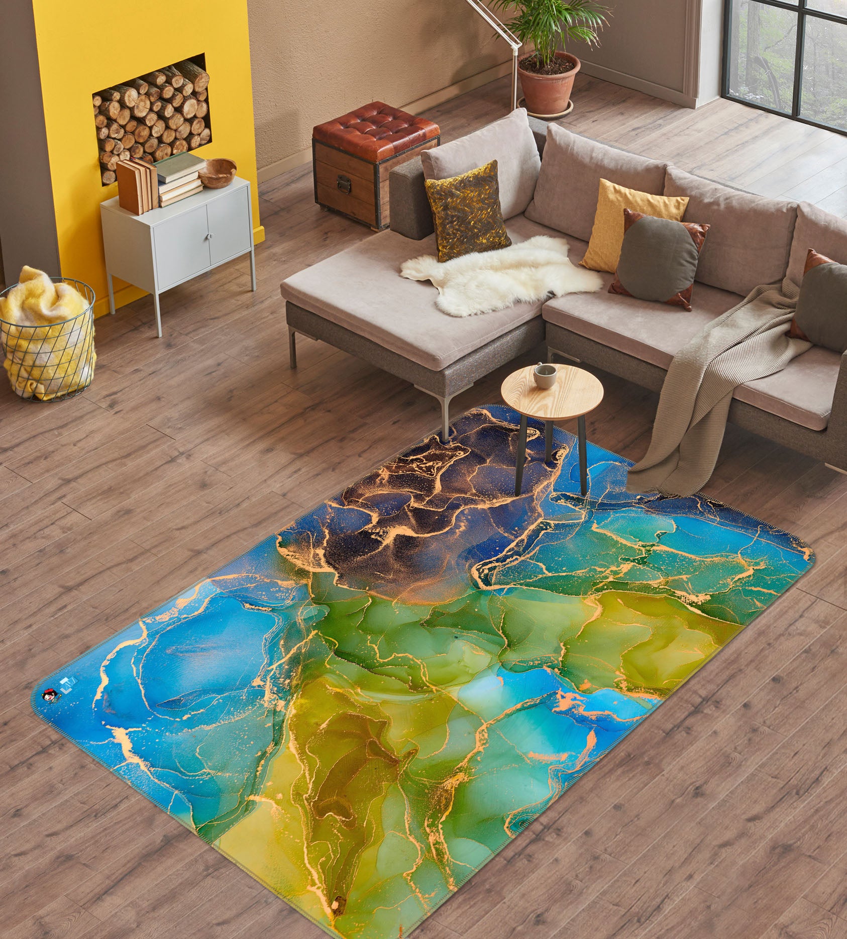 3D Color Texture 3072 Rug Non Slip Rug Mat
