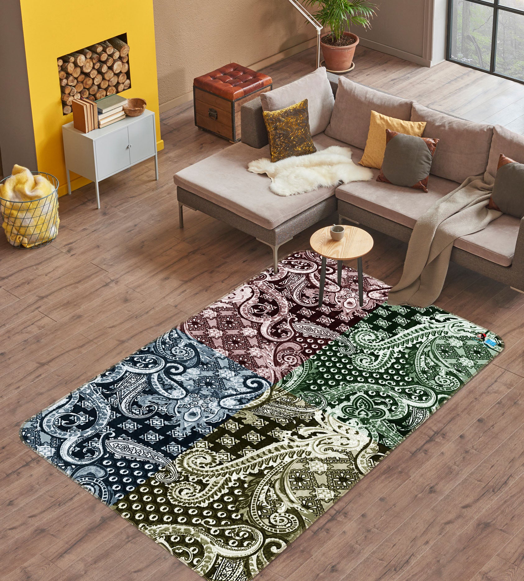 3D Color Pattern 3085 Rug Non Slip Rug Mat