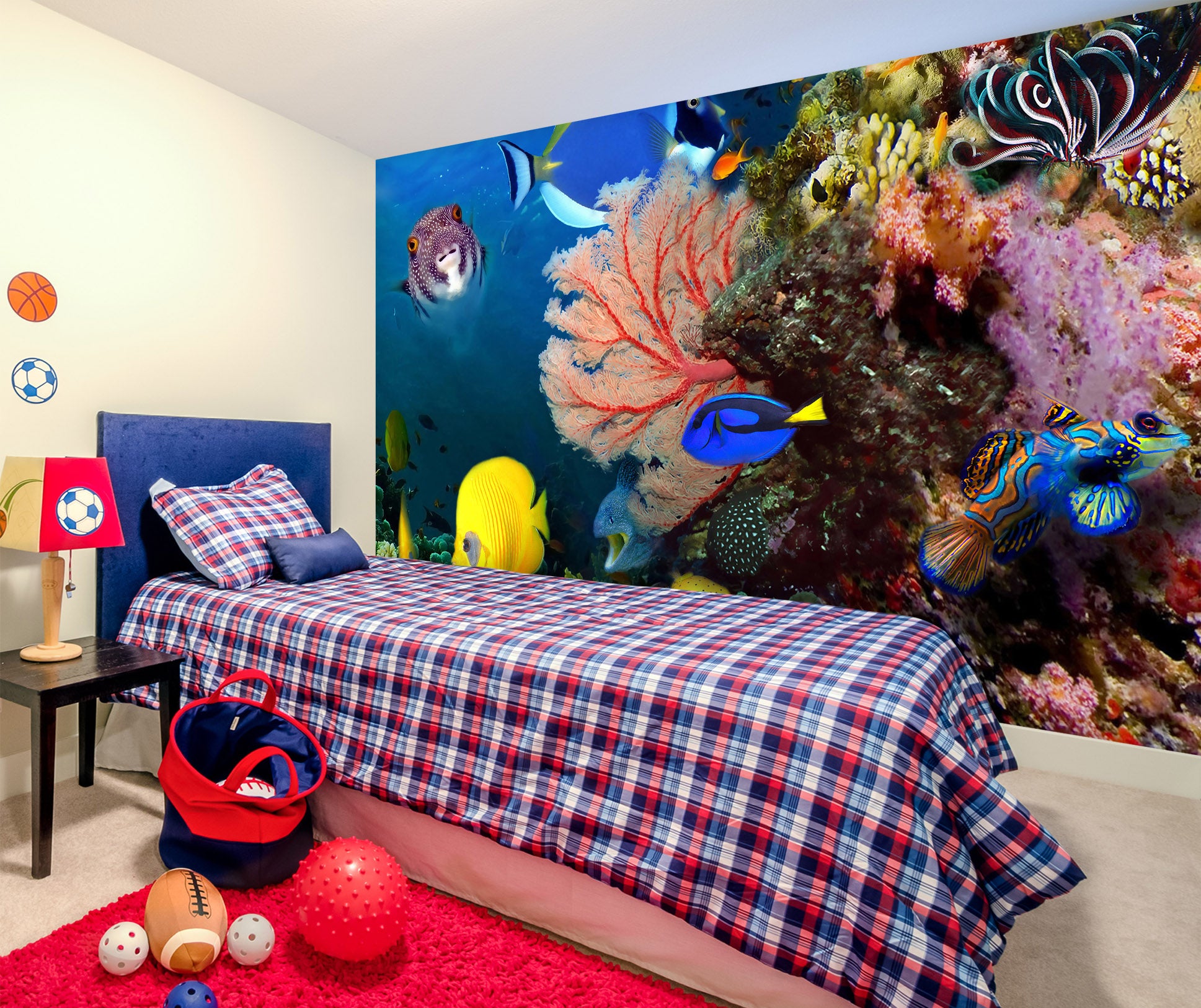 3D Red Coral 2013 Wall Mural Wall Murals